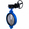 Затвор дисковый Ridval тип RVB 01 DN150 PN16, корпус чугун, диск чугун, EPDM, Редуктор СИНИЙ